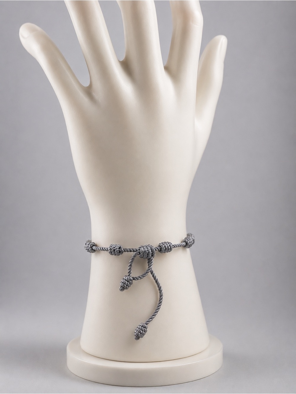 Gray Knotted Rope Bracelet - Unbranded